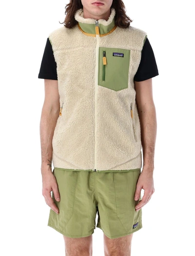 Patagonia Mens Classic Retro-x® Fleece Vest In Natural