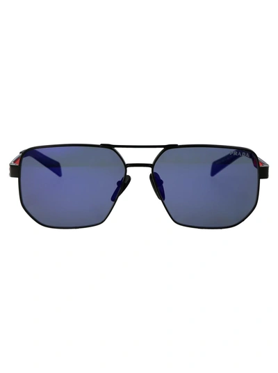 Prada Linea Rossa Sunglasses In 1bo70a Matte Black