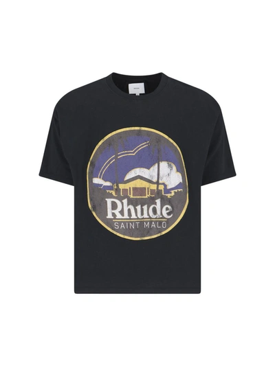 Rhude T-shirts And Polos In Black