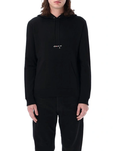 Saint Laurent Hoodie Signature In Black