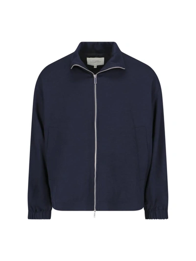 Studio Nicholson Relaxed Fit Jacket Elasticated Finish In Navy