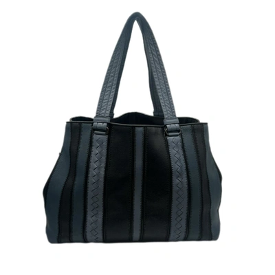 Bottega Veneta Navy Leather Tote Bag ()