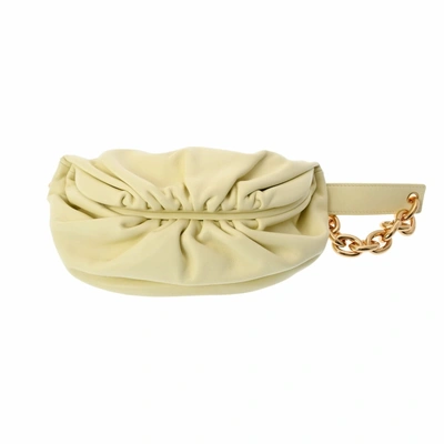 Bottega Veneta The Pouch Beige Leather Shoulder Bag () In Yellow