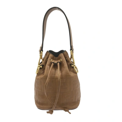 Fendi Mon Trésor Brown Leather Shoulder Bag ()