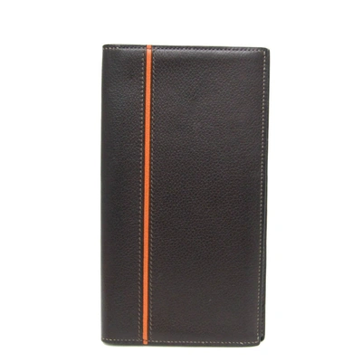 Hermes Hermès Fleming Black Leather Wallet  ()