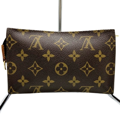 Pre-owned Louis Vuitton Trousse De Toilette Brown Canvas Clutch Bag ()