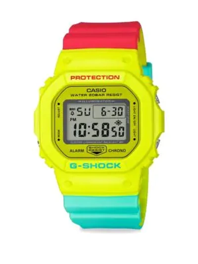 G-shock Tri-color Digital Watch In Green