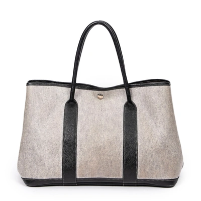Pre-owned Hermes Garden Party Pm In Grey