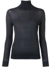 N•peal Superfine Roll Neck Sweater In Grey