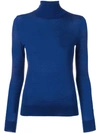 N•peal Superfine Roll Neck Sweater In Blue