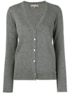 N•peal V Neck Knitted Cardigan In Grey