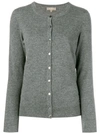 N•peal Round Neck Knitted Cardigan In Grey