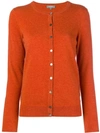 N•peal Round Neck Knitted Cardigan In Orange