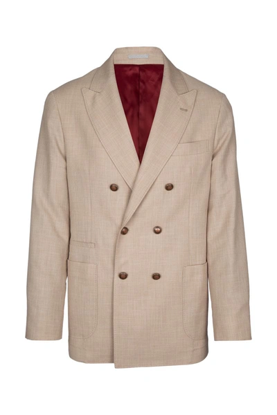 Brunello Cucinelli Jackets And Waistcoats In Grano