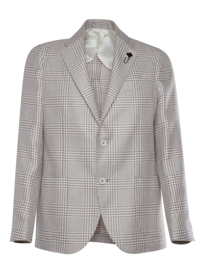 Lardini Single-breasted Jacket In Multicolor