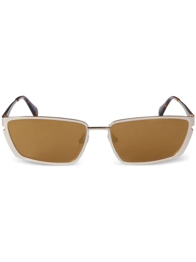 Off-white Richfield Square-frame Sunglasses In Gold Gold Mirror