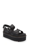 Dr. Martens' Voss Ii Quad Strappy Platform Sandal In Black Athena