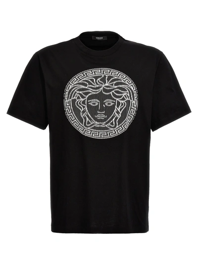 Versace Logo Embroidery T-shirt White/black
