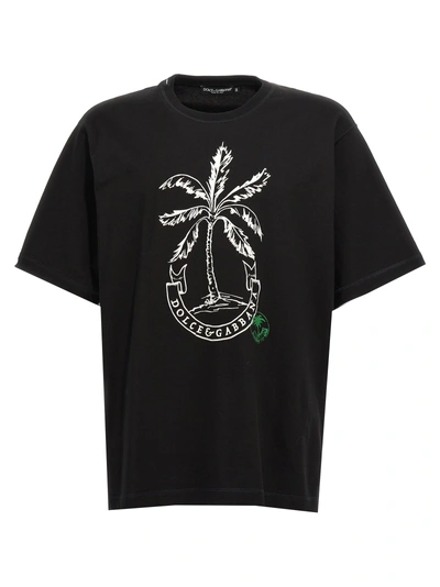 Dolce & Gabbana Printed T-shirt In Black