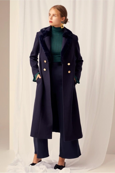 Keepsake State Of Mind Coat In Navy