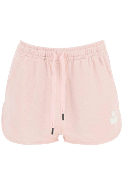 Isabel Marant Étoile Isabel Marant Etoile Mifa Sports Shorts With Flocked Logo In Pink