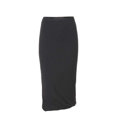 Rick Owens Lilies Knit Tube Skirt In Black
