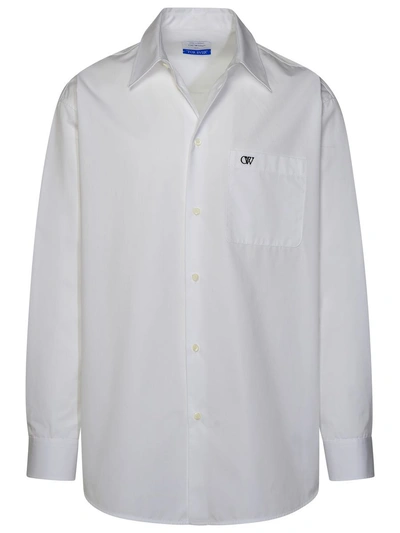 Off-white 'ow' White Cotton Shirt Man