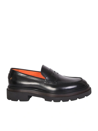 Santoni Loafers In Black