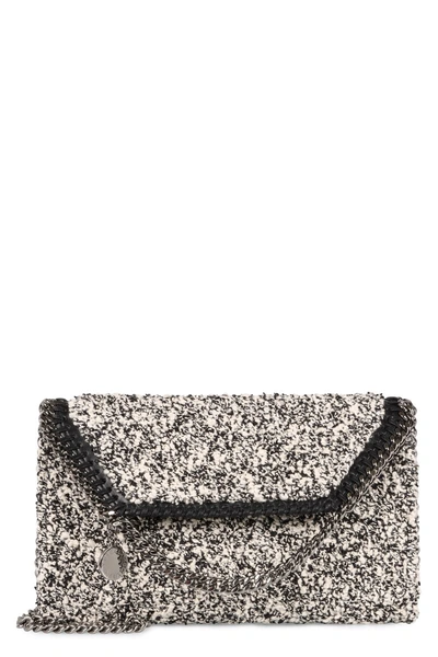 Stella Mccartney Falabella Knitted Crossbody Bag In White