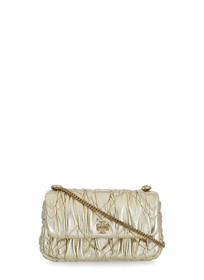 Tory Burch Kira Leather Mini Crossbody Bag In Gold