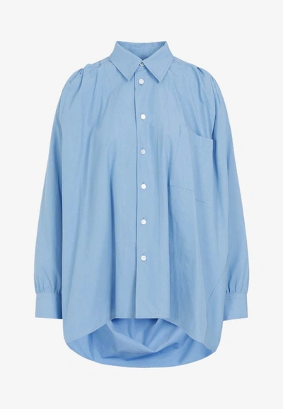Bottega Veneta Cotton Shirt -  Admiral - 4255 Admiral In Blue