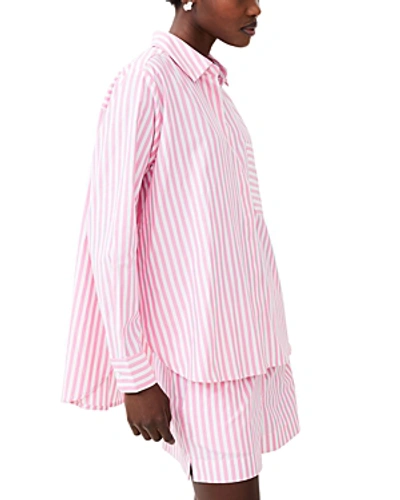 French Connection Relaxed Popover Shirt In Aurora Pink