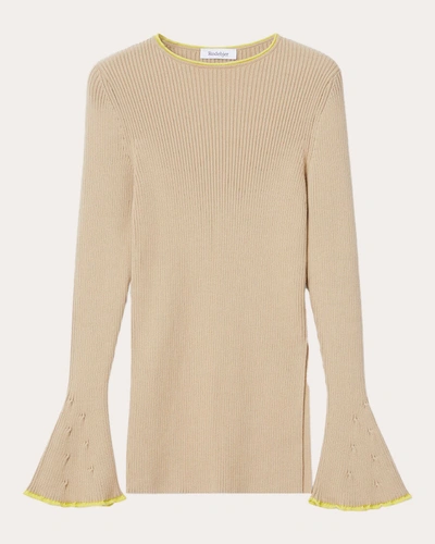 Rodebjer Women's Bloom Ribbed Sweater In Neutrals