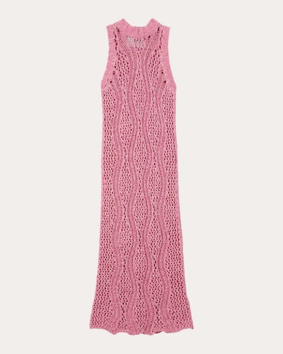 Rodebjer Women's Vague Knit Maxi Dress In Pink