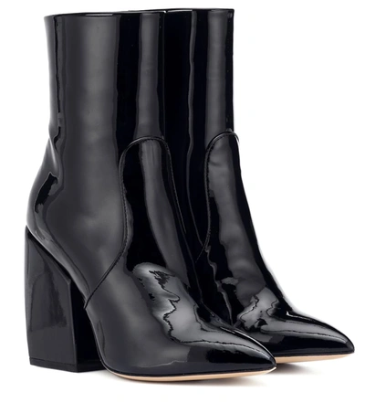 Petar Petrov Solar Patent Leather Ankle Boots In Black