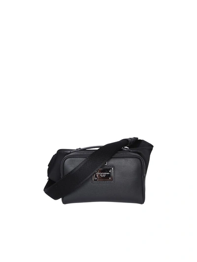 Dolce & Gabbana Leather Fanny Pack In Black
