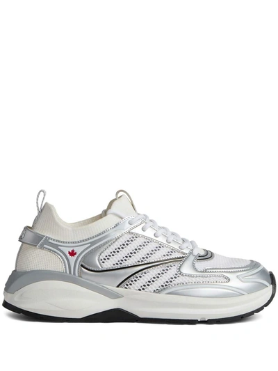 Dsquared2 Sneakers In M2691 White+silver