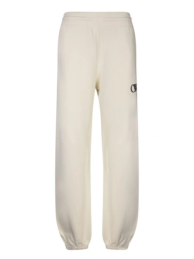 Off-white Trousers In Beige