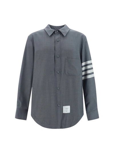Thom Browne Shirts In Med Grey