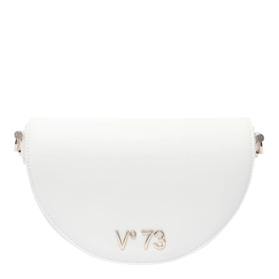 V73 Bamboo Logo-lettering Crossbody Bag In Bianco