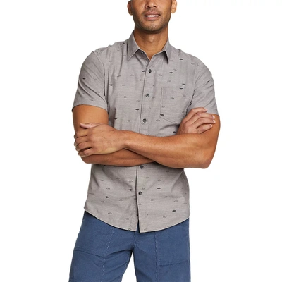 Eddie Bauer Men's Camano Short-sleeve Shirt - Print In Grey