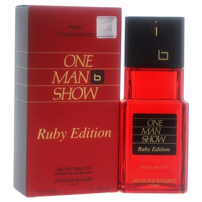 Jacques Bogart M-5305 One Man Show Eau De Toilette Spray For Men - 3.33 oz - Ruby Edition In White