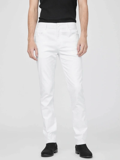 Guess Factory Ledger Solid Cotton Pant In White