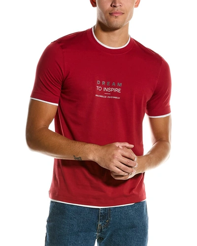 Brunello Cucinelli Slim Fit T-shirt In Red