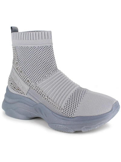 Bebe Sport Aspen Womens Fitness Lifestyle Sock Sneakers In Grey