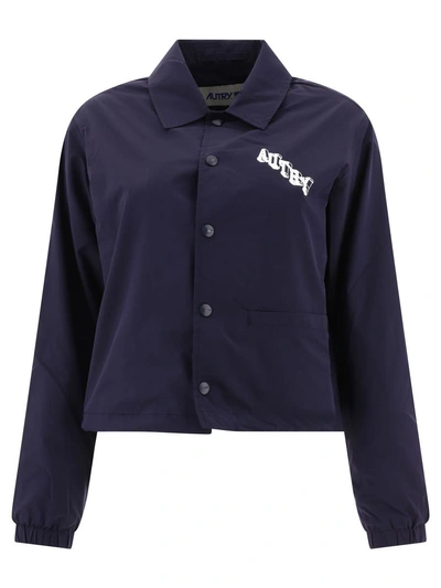 Autry Technical Jacket With Logo In Blue