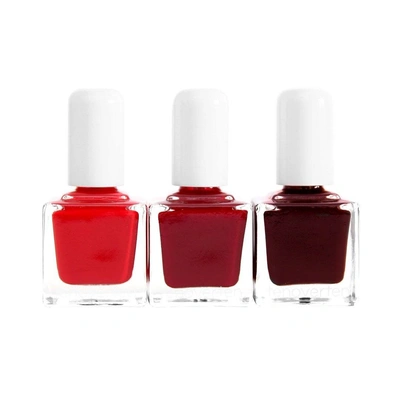 Tenoverten Ideal Red Nail Polish Trio In White