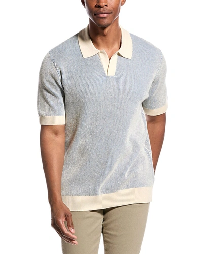 Truth Johnny Collar Polo Sweater In Blue