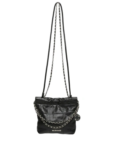 Walter Baker Cleo Mini Leather Crossbody In Black