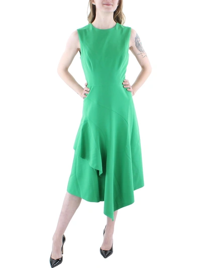 Kay Unger Womens Midi Sleeveless Cocktail And Party Dress In Green